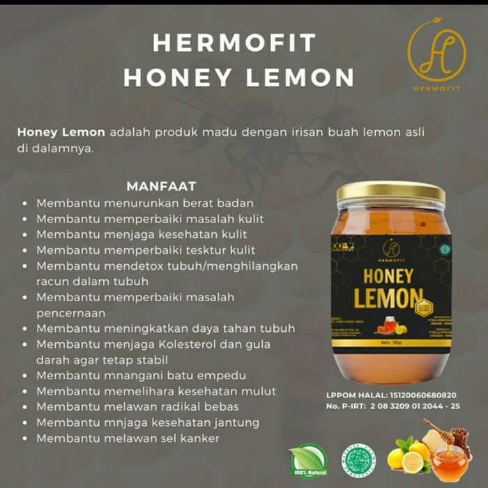 

Hermofit Honey Lemon 700 Gram | Best Seller | 100% Madu Asli