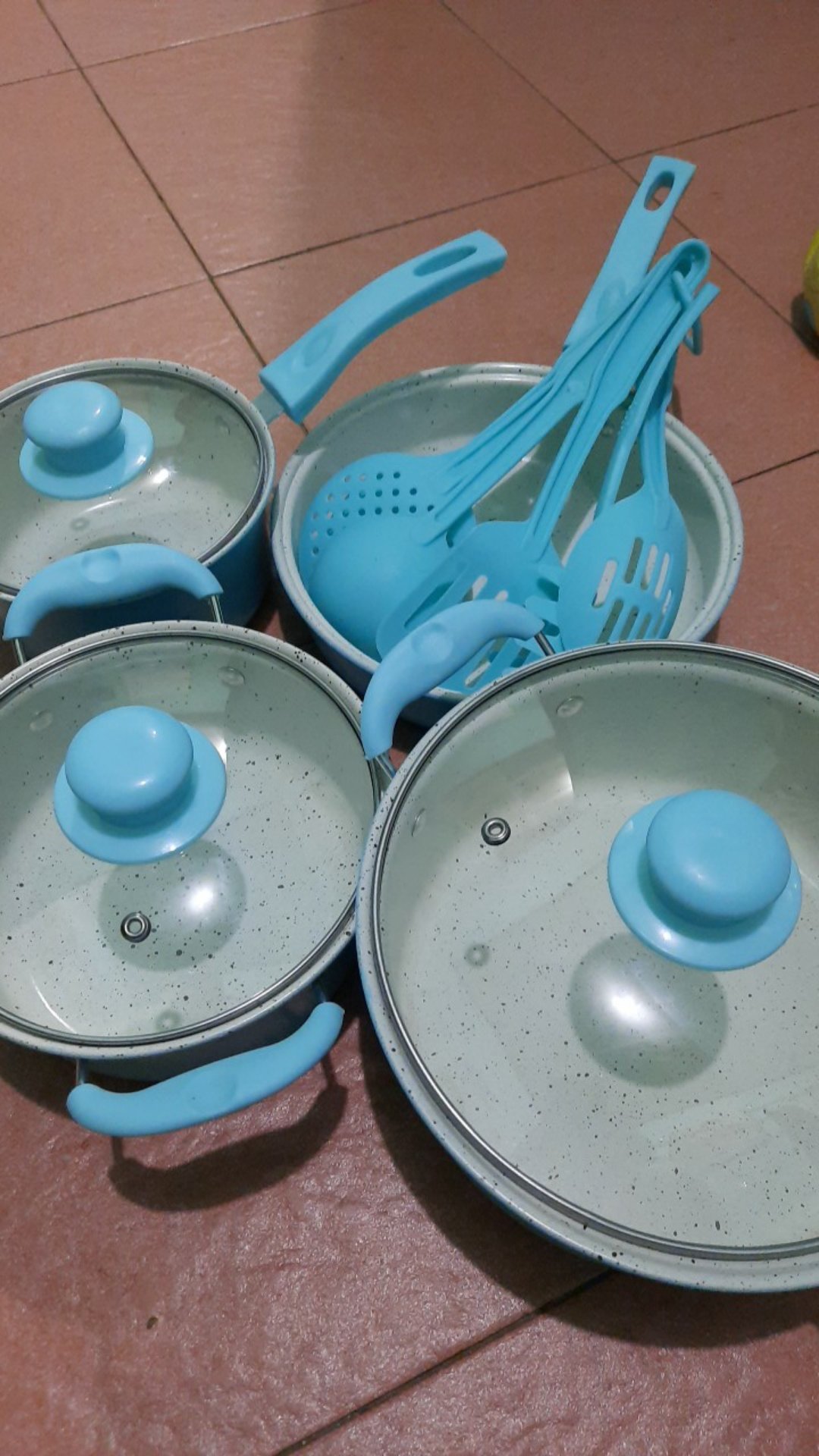 [paket Rumahan] Panci Set 13 Pcs - Panci Set Spatula Teflon Panci All In One [ Panci Set 13pcs]