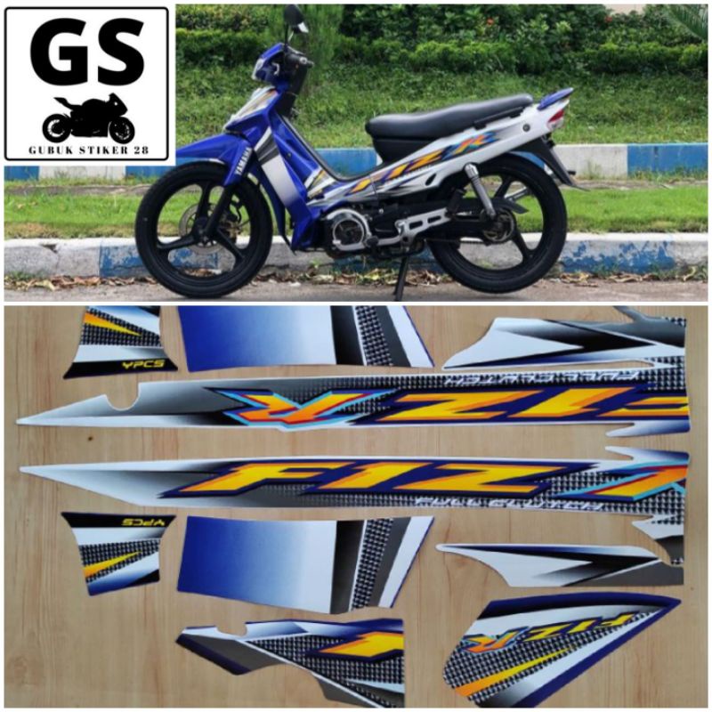 STRIPING STIKER LIS BODY MOTOR YAMAHA FIZ R 2004 SPORTY BIRU