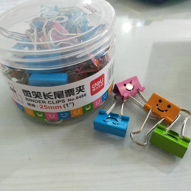 

DELI BINDER CLIP SMILE NO 8486