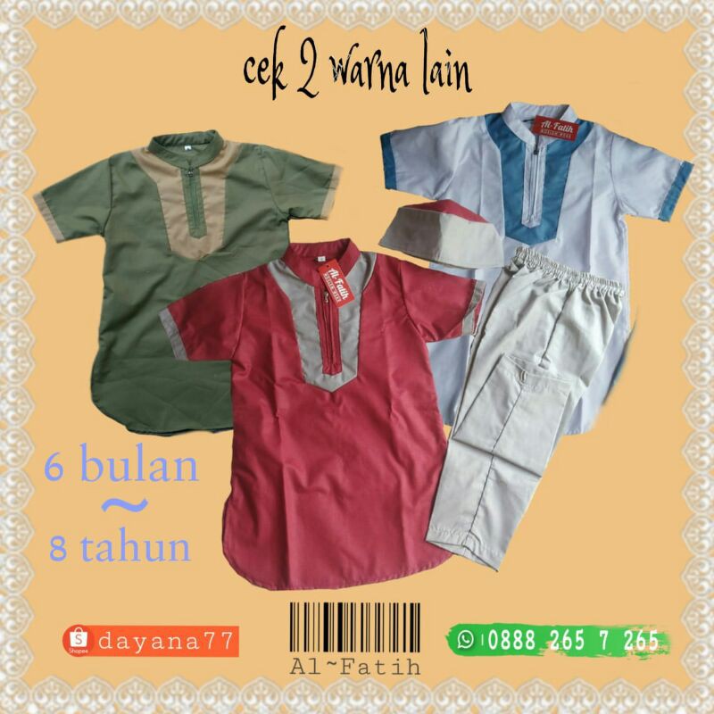 Setelan Koko Turki Anak umur 0-8th