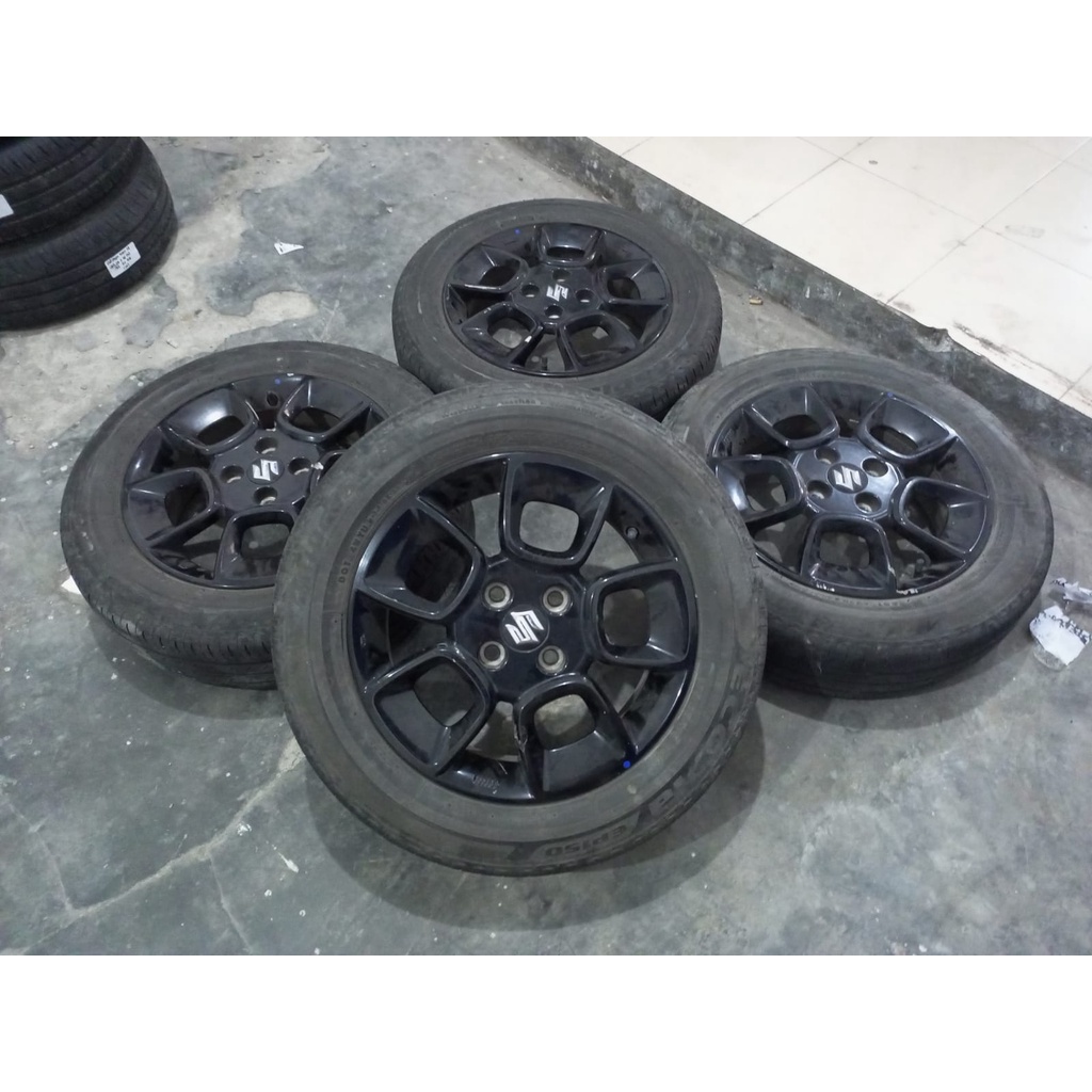Velg Mobil Bekas Ignis Oem Ring 15 Pcd 4x100 + Ban BS 175/65 R15 Buat Agya Ayla Sigra Calya Vios