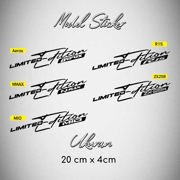Stiker Aerox Limited Edition New / Sticker Motor Limited Edition Aerox Nmax / Stiker Signature Vario R15 Mio ZX-25R / Sticker Chrome Aerox Nmax R15 Glossy Waterproof / Sticker Hologram Signature Vario Aerox Nmax R15 Mio ZX-25R