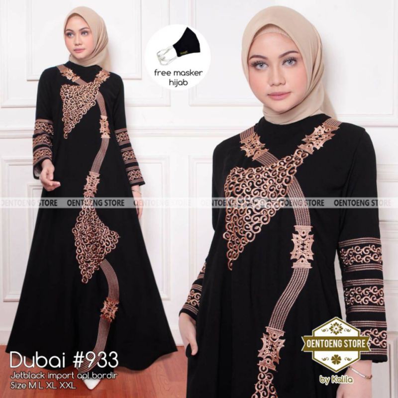 OK - BEST SELLER ABAYA TURKI SERI DUBAI #933 BY ORI OENTOENG STORE | ABAYA IMPORT EXCLUSIVE