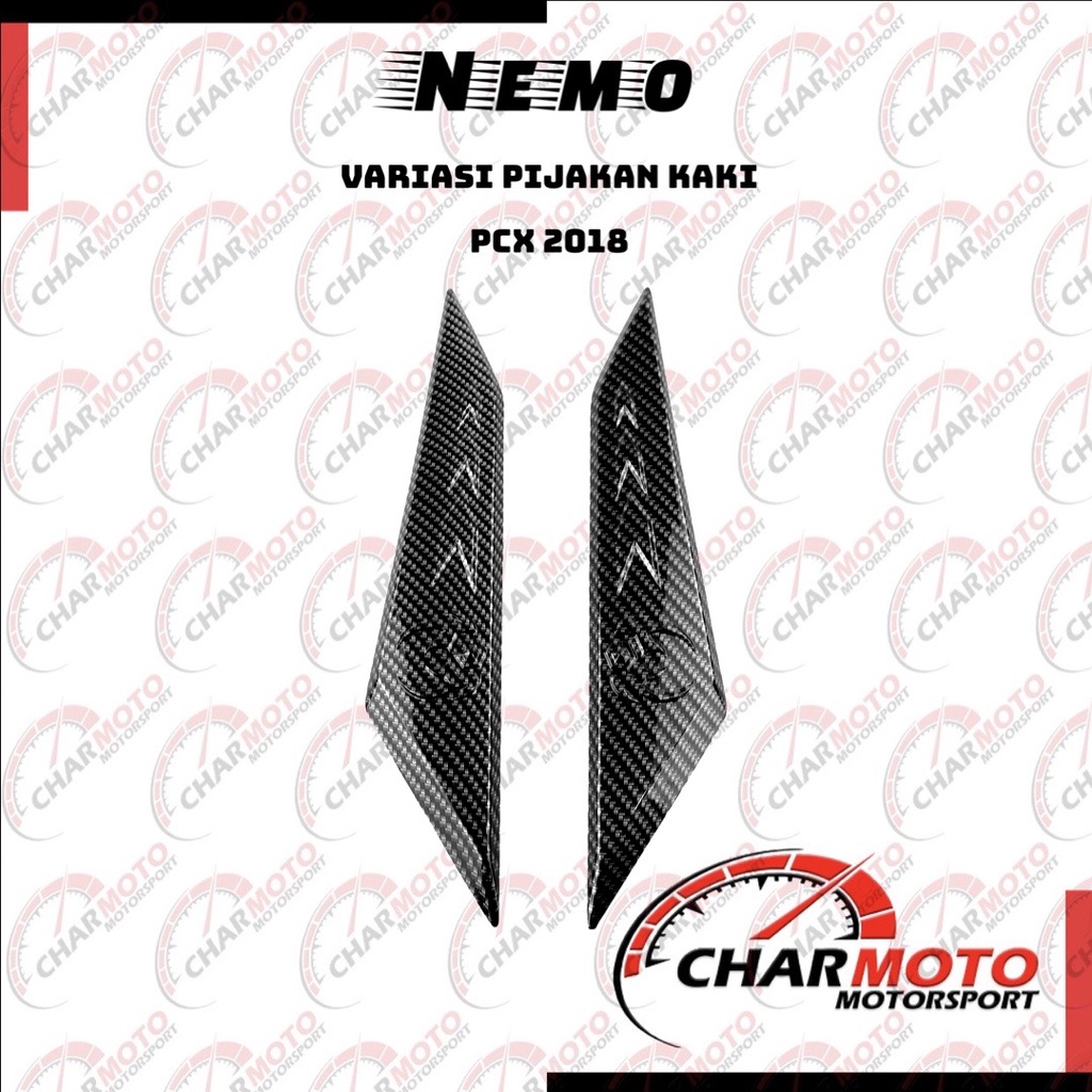 Variasi Pijakan Kaki Honda PCX 2018 Karbon Carbon Nemo Original PNP - Charmoto