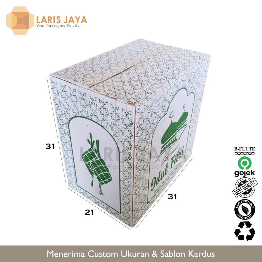 Jual Kardus Lebaran Hampers Putih Box Parcel Dus Parsel Sembako Idul