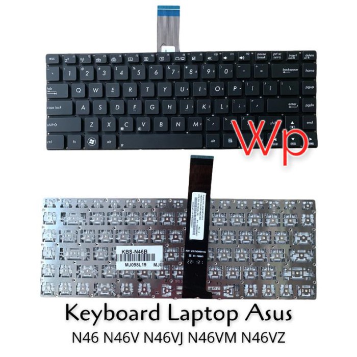 Keyboard Laptop Asus N46 N46V N46VJ N46VM N46VZ N46VB N46JV