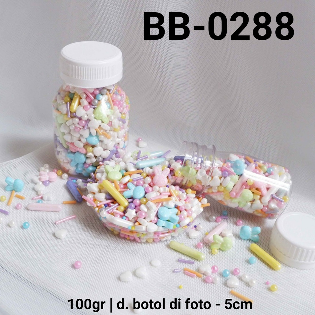 

BB-0288 Sprinkles sprinkle springkel 100gr kelinci mutiara pastel yamama baking grosir murah sprinkles cake dekorasi mutiara trimit decoration story sprinklestory sprinklesstory sprinkle story yamama baking