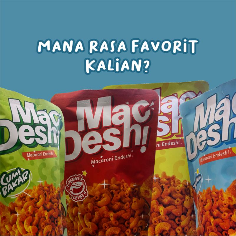 

snack viral makaroni mac Desh denga 4 variasi rasa