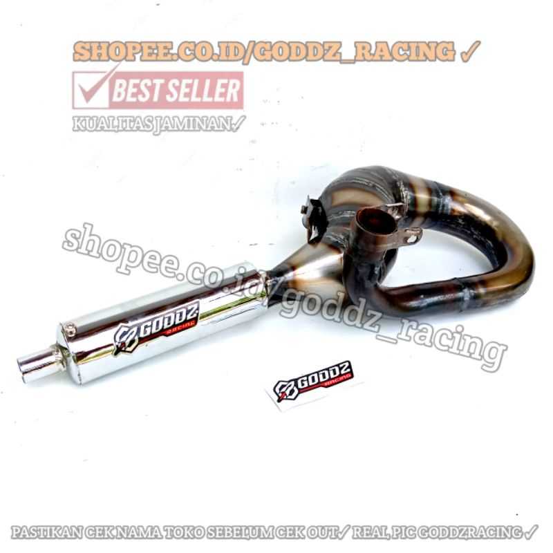 Knalpot Vespa Kanan Pendek Goddz Racing