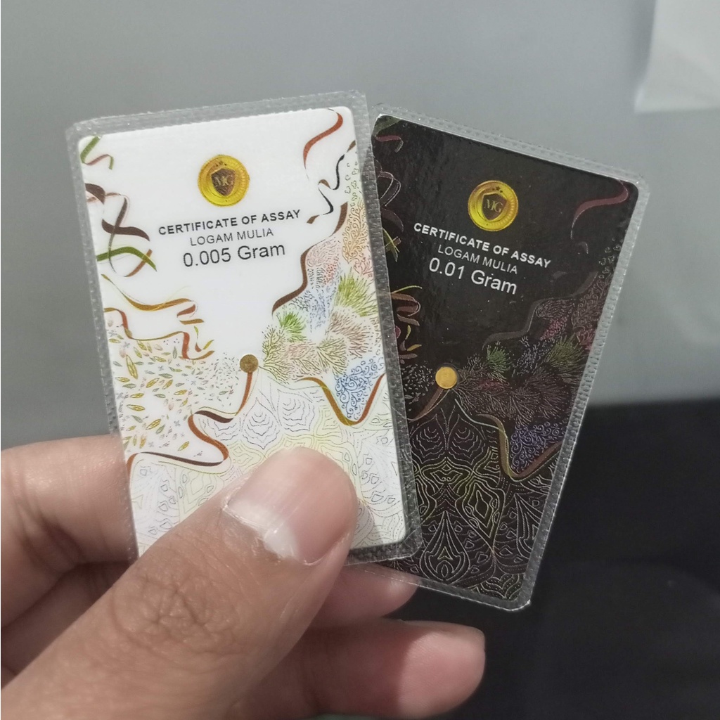 Mini Gold MG 0,005 0,01 Gram 0.005 0.01 Gr Souvenir Series Hadiah Kado Merchandise Emas
