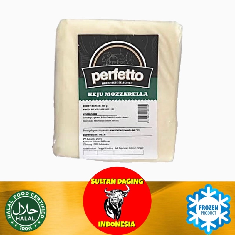 

KEJU MOZZARELLA PERFETTO 250 GRAM/ KEJU MOZZARELLA/ KEJU MOZZARELLA PERFETTO 250GR/ KEJU MOZZARELLA