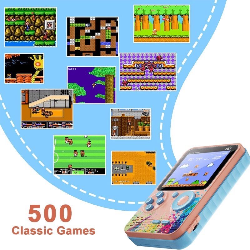 Gameboy G5 Console Portable Game Player Built-in Classic 500 Games Connect to TV or Gamepad 1 / 2 Player Gamebot Retro Fc Classic