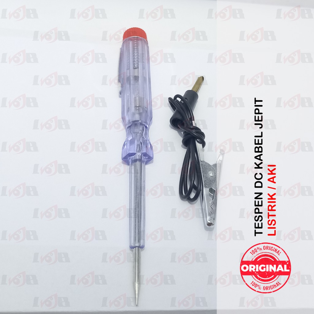 Tespen DC Kabel Jepit Obeng Test Pen Listrik 6v 12v 24v