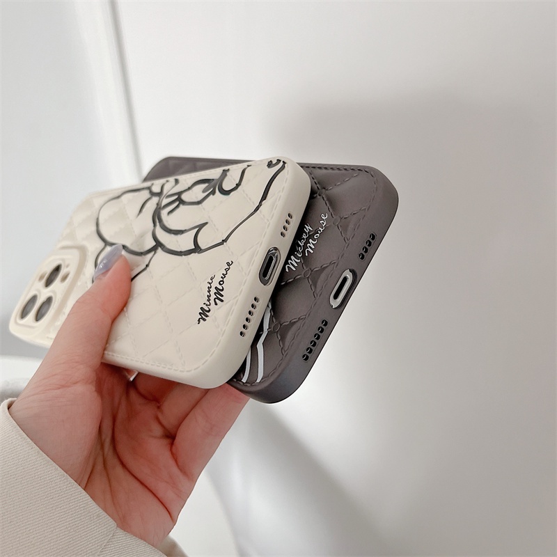 Case Pasangan Desain Disney Mickey Minnie Tahan Banting Untuk iphone 11 pro max 13 12 pro max Xs max XR 7plus 8plus