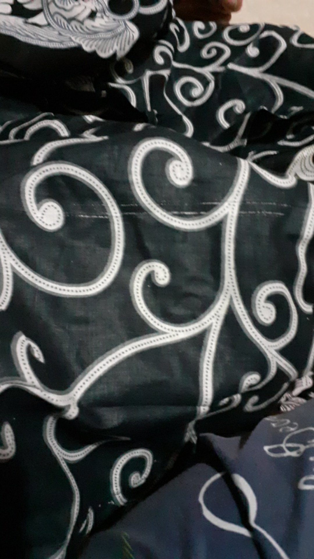 Bisa Pisah Batik Couple Keluarga Sania Ruffle Ori Ndoro Jowi Dnt Motif Ulir Putih Termurah