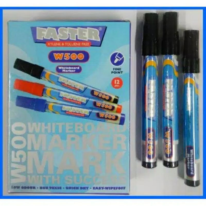 

Spidol FASTER W500 Black Whiteboard Boardmarker 1Pcs saja