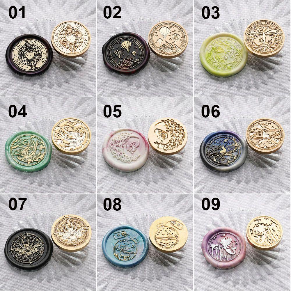 R-flower Wax Seal Stamp Scrapbooking Undangan Pernikahan Festival Tahun Baru Retro Vintage Sealing Stamp Head