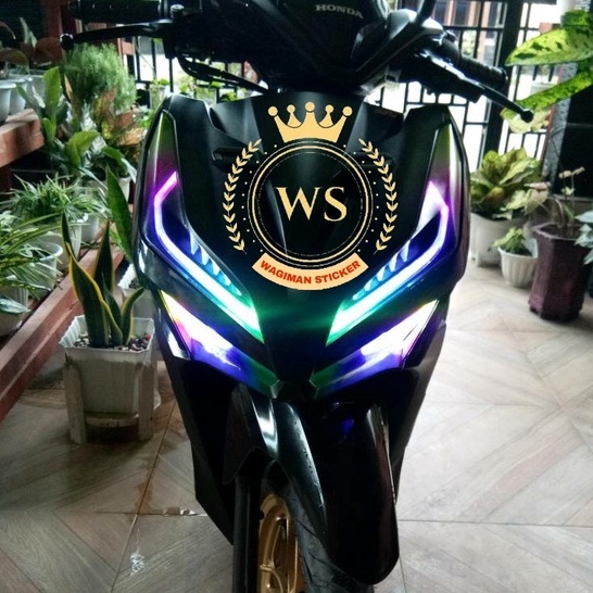 Stiker Alis + Lampu Vario 125/150 Rgb Pelangi