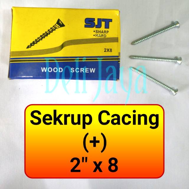 Sekrup Skrup Cacing Baut Cacing Sekrup Philip 2 x 8