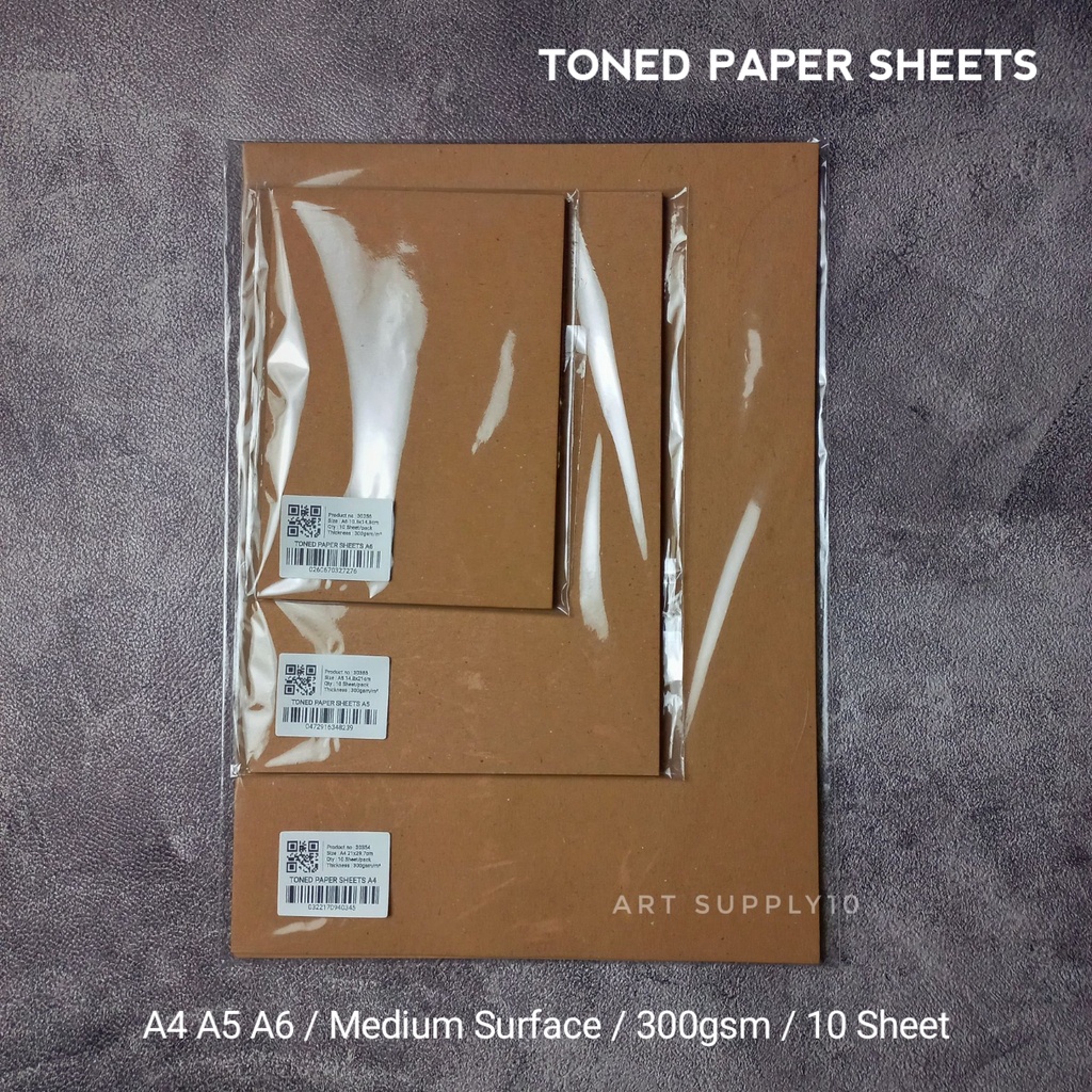

Toned Paper Sheets 300gsm A4 A5 A6 10 Lembar