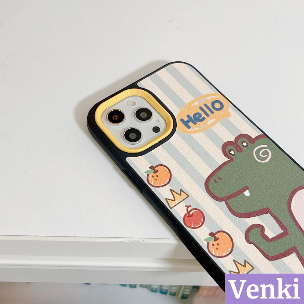 For iPhone 13 Pro Max iPhone Case Silicone Soft Case Luxury Leather Case Three-in-one Movable Acrylic Frame Protection Camera Shockproof Dinosaur Cartoon Cute Style For iPhone 13 Pro Max iPhone 12 Pro Max iPhone 11 Pro Max iPhone 7 Plus XR XS MAX 12 XS