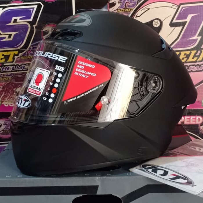 Helm KYT TT Course Black Doff Matt Solid Flat TTCourse