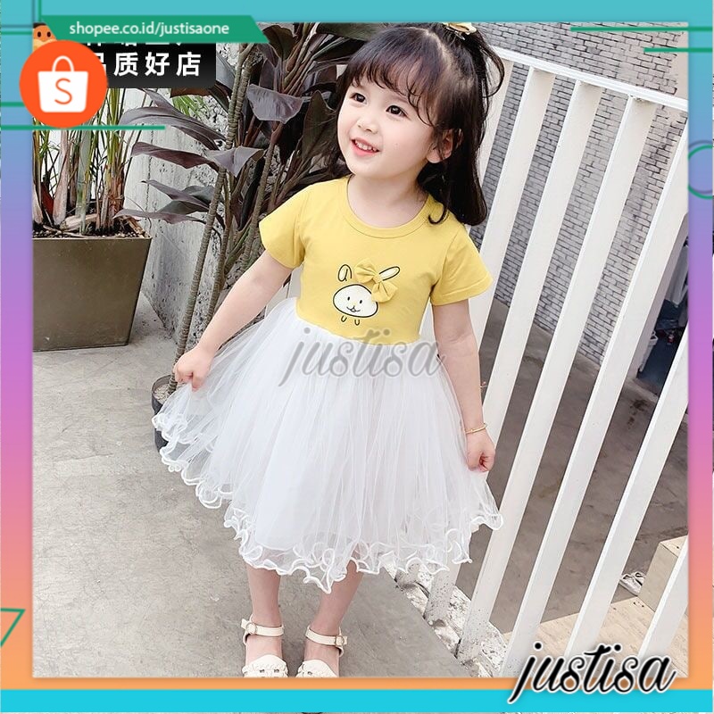 Promo !! Dress anak perempuan import / Dress character uses ribbon Ukuran 1-4th / Dress anak trendy