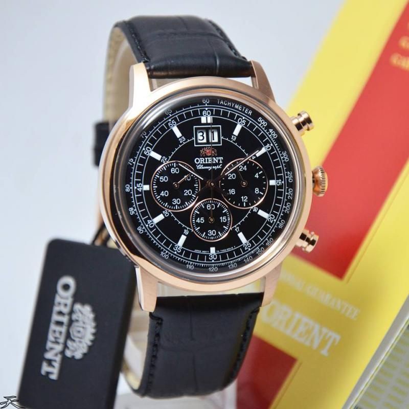 Jam Tangan Pria Orient FTV02002B0 Leather Kulit Original
