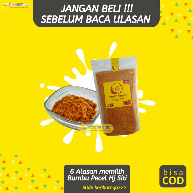 

Bumbu Pecel Sangrai Tabur Sambal Pecel Sambel Pecel Hj Siti Pedas Sedang Tidak Pedas (Sejak 1999)