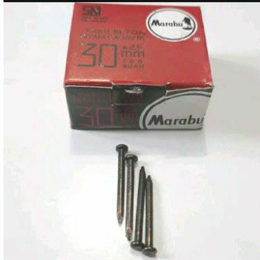 Paku beton 3 cm hitam marabu bagus paku tembok 30 mm 100pcs paku cor