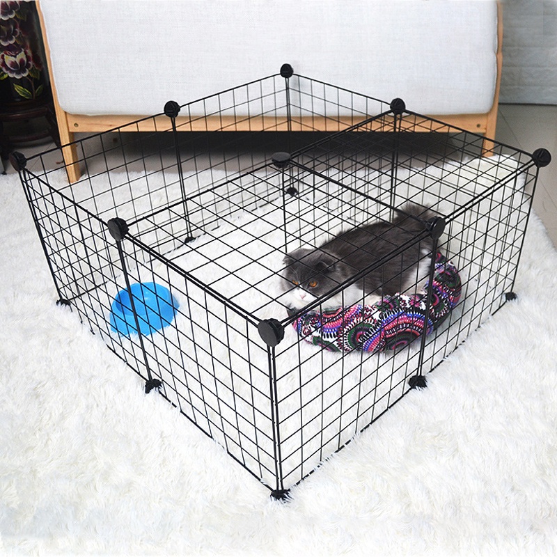 Kandang Hewan Peliharaan / Kandang Anjing / Kandang Kucing / Kandang Hamster Burung Pagar Besi DIY-3