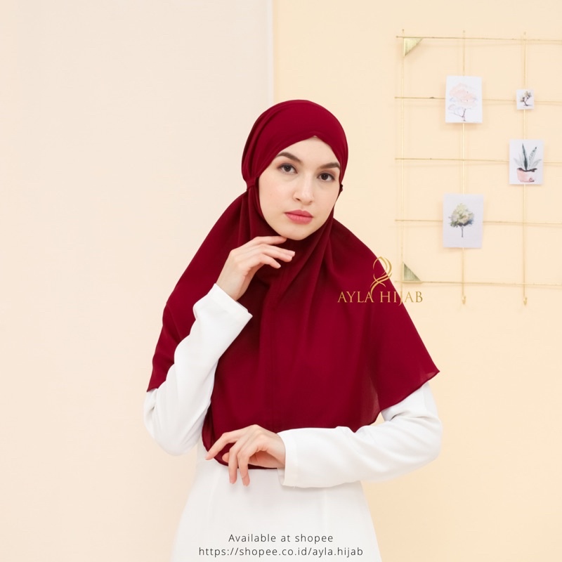 BERGO MARYAM DIAMOND JAHIT TEPI BUTIK / jilbab instan bergo maryam dewasa-1