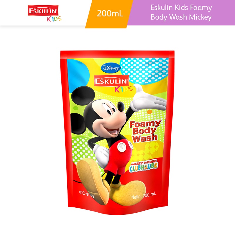 Eskulin Kids Foamy Body Wash Mickey/Winnie The Pooh Pump 200/baby.cool