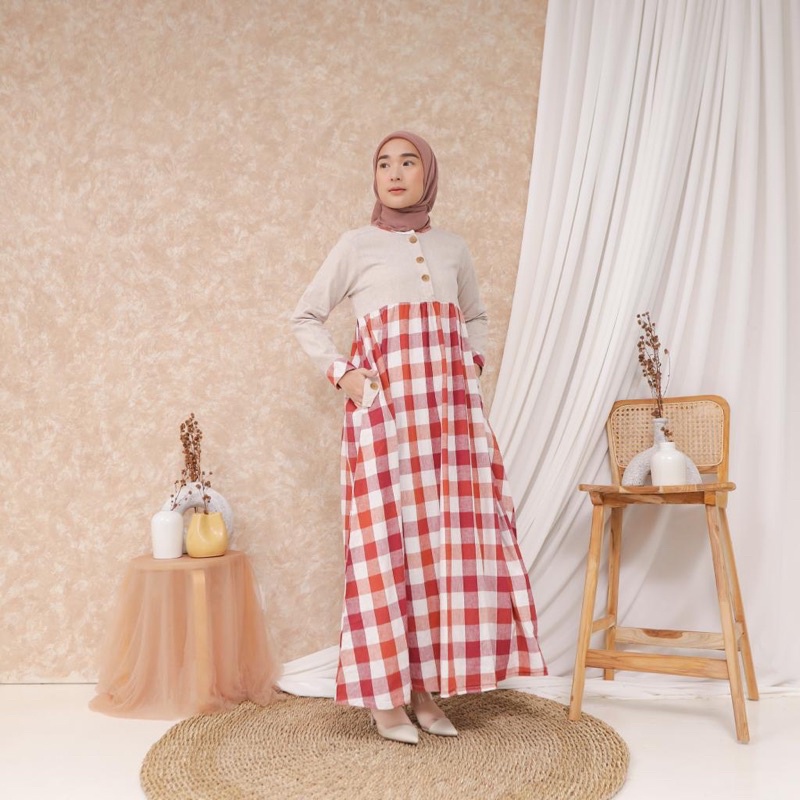 Nfis gamis dewasa||Gamis kombinasi dewasa