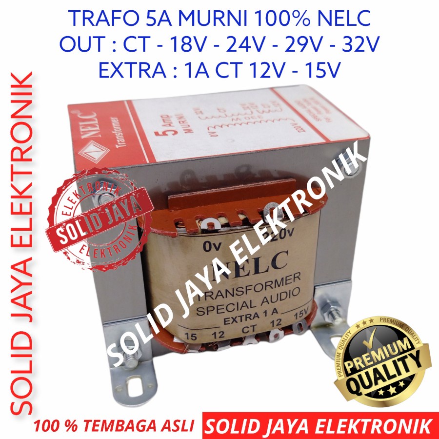 TRAVO TRAFO 5A MURNI BESAR ASLI TEMBAGA CT 18V 24V 29V 32V NELC 5 A CT KOTAK TRANSFORMER 18 24 29 32 VOLT V TRAPO PLUS EXTRA 12V 15V CT ASLI ORIGINAL