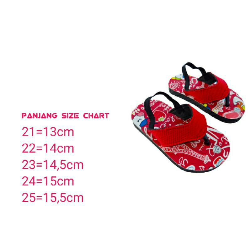 Sandal Baby Karakter 21-25