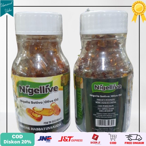 

❤COD❤ Nigelive Minyak Habbatusauda Nigela Sativa 200 Kapsul