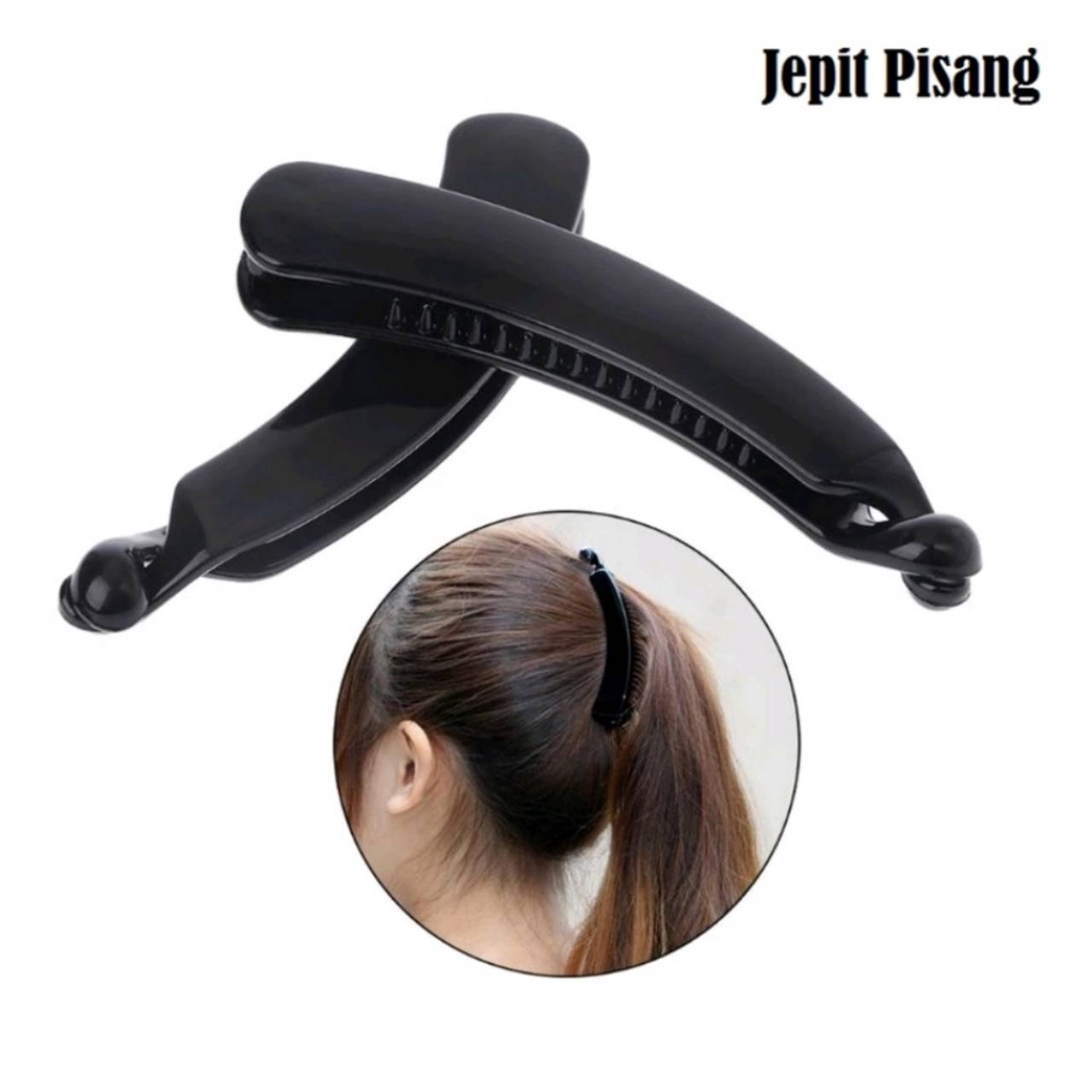 Jepit Rambut PISANG / Jepitan Ponytail / Jepit Korea Salon Bentuk Pisang