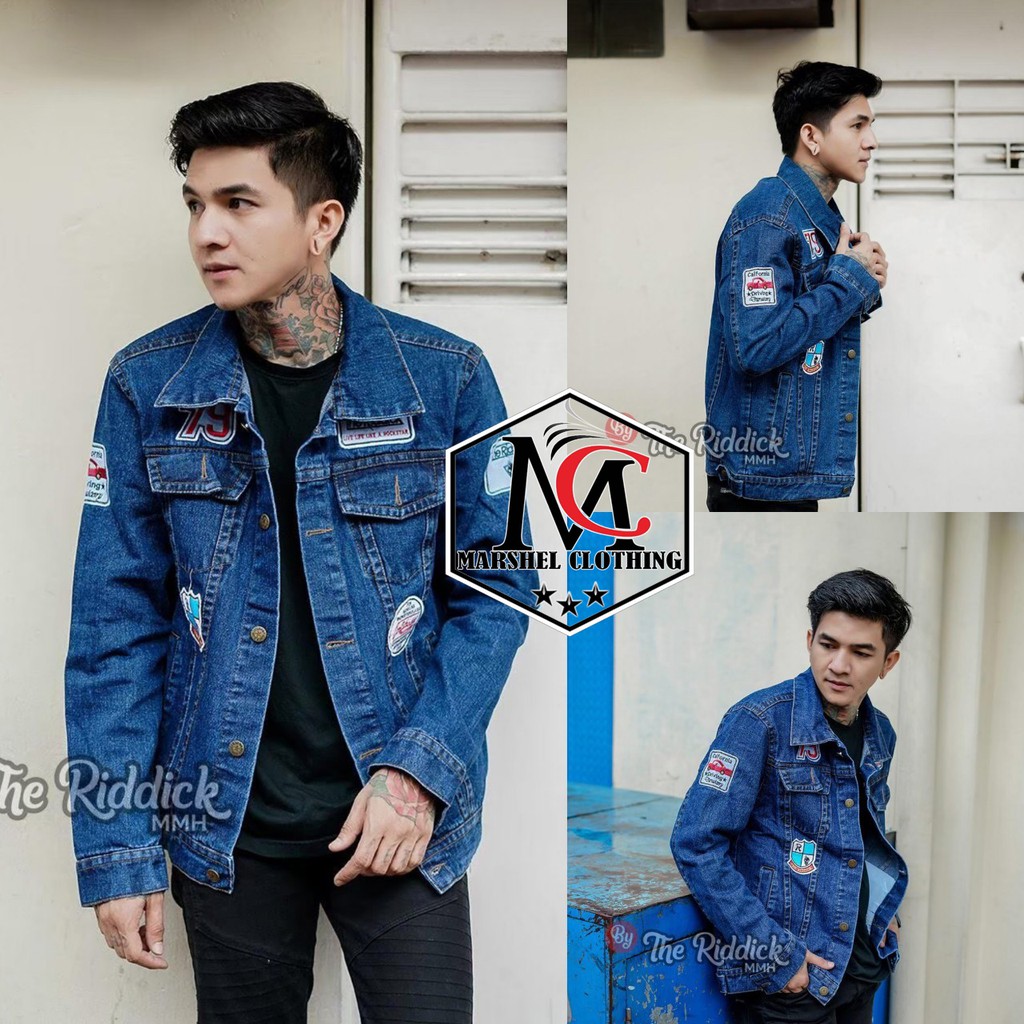 RCL - Jaket Jeans Pria Original The Riddick Emblem 02 Jaket Jeans Pria Jaket Jeans Harga Terjangkau THE RIDDICK MMH QUALITY PREMIUM