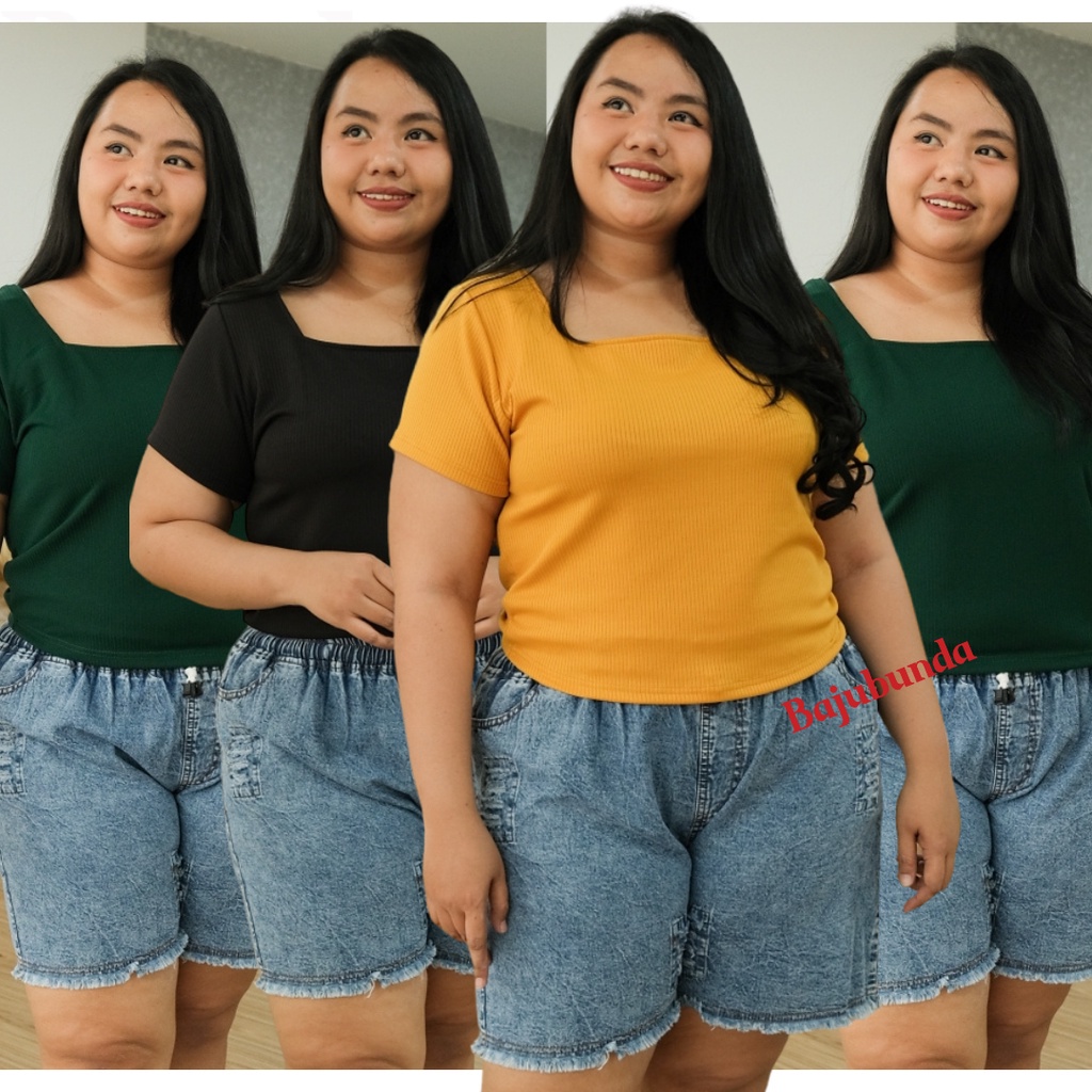 LD 110 - 120 ATASAN WANITA JUMBO KAOS BIG SIZE ALMA