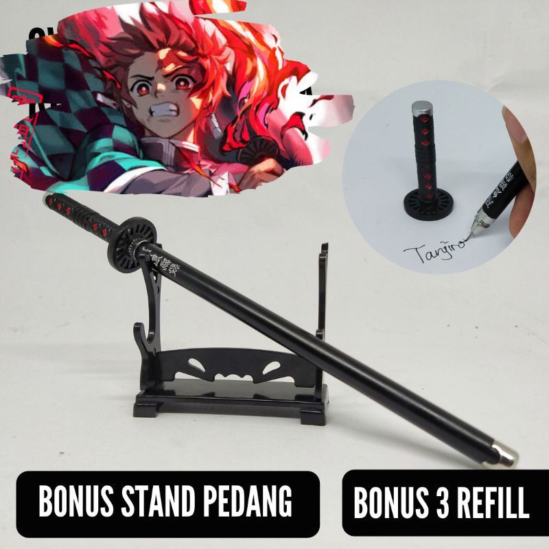

Alat Tulis Bolpoin Pedang Kimetsu No Yaiba Bonus 3 Refill / Isi Bulpoin