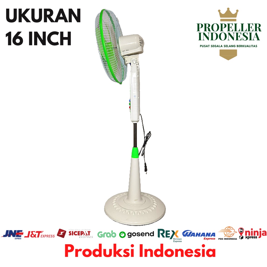 Kipas Angin/ Kipas Angin Berdiri/ Hijau - 1602A Kipas Angin 16 Inch/ Kipas Angin Standing/ Kipas Angin Murah