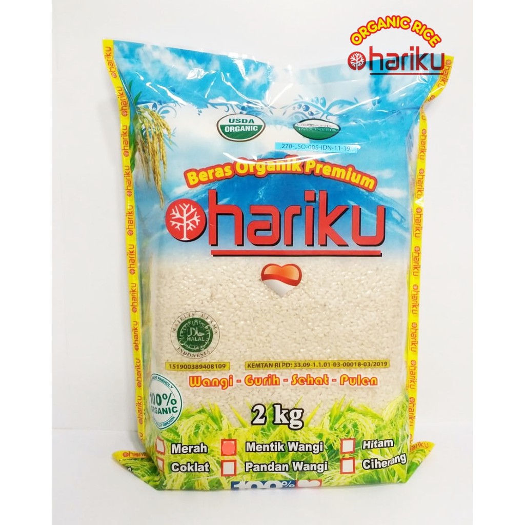 

HARIKU Beras Organik Mentik Wangi 2Kg