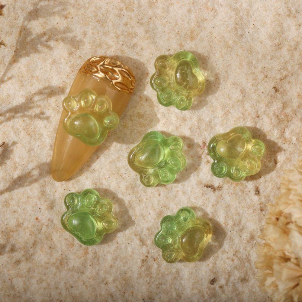 AUGUSTINA Augustina Jelly Nail Charms Gradient Resin Nail Kecantikan Kuku Salon Manicure Aksesoris DIY Bahan Kuku