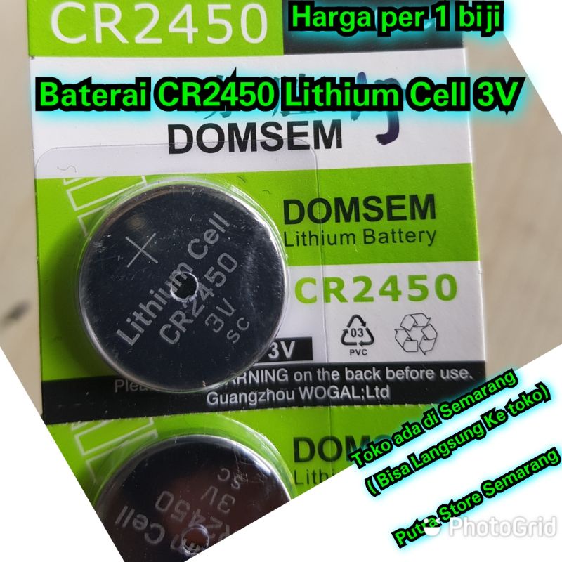 Baterai CR2450 Baterai CR2450 Batre CR2450 Lithium Cell 3V