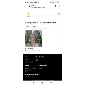 paket mbak silvi reseller 3 pcs batik prabuseno tunik merak indah