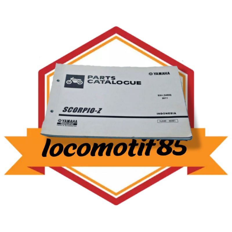 Buku part katalog Parts part catalogue yamaha SCorpio Z copy original