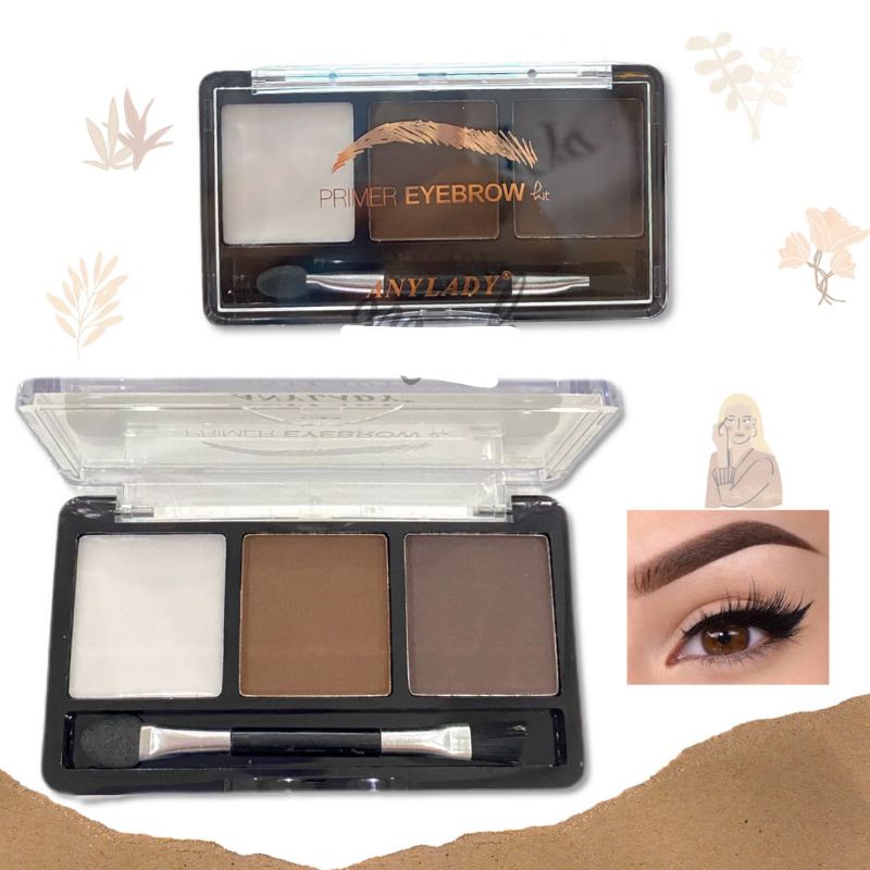 Primer Eyebrow - Anylady 3D Eyebrow Powder Primer 3In1 Eyebrow