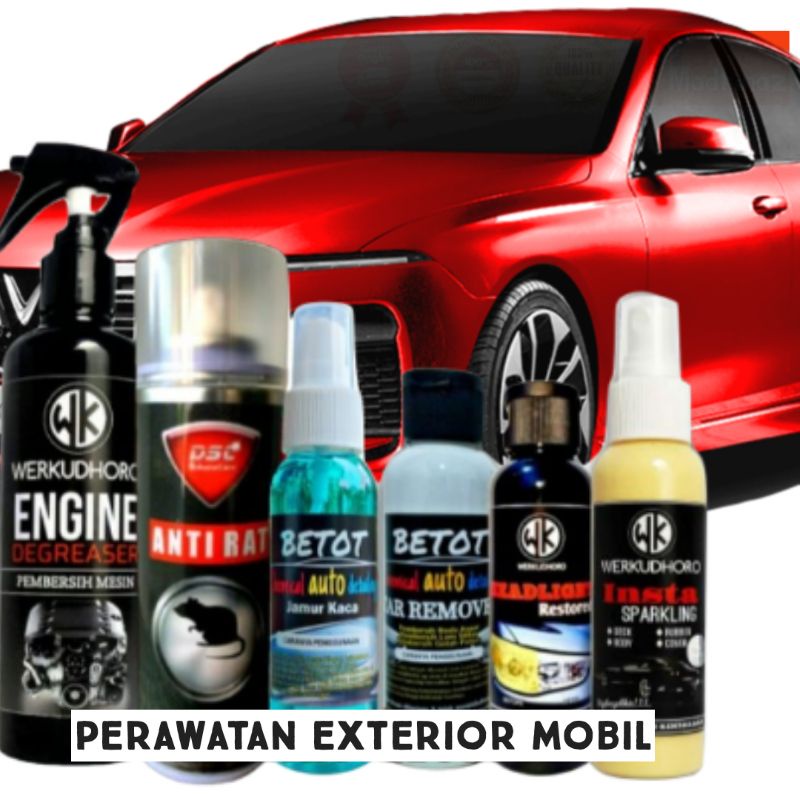 COD Paket perawatan eksterior/ Pembersih kerak mesin / Pembersih jamur kaca / Pembersih aspal / Pengkilap mika lampu / Pengkilap body / Pengusir tikus